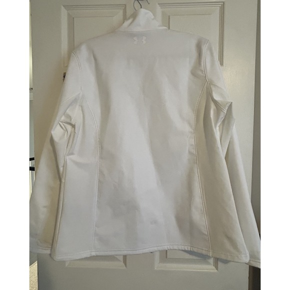 Under Armour Women Cold Gear Infrared Shield Softshell Jacket White XL Full Zip - Picture 2 of 7